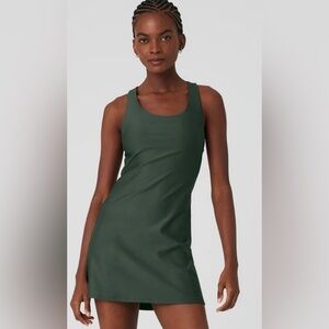 ALO Yoga Airlift Exercise Dress in Dark Cactus